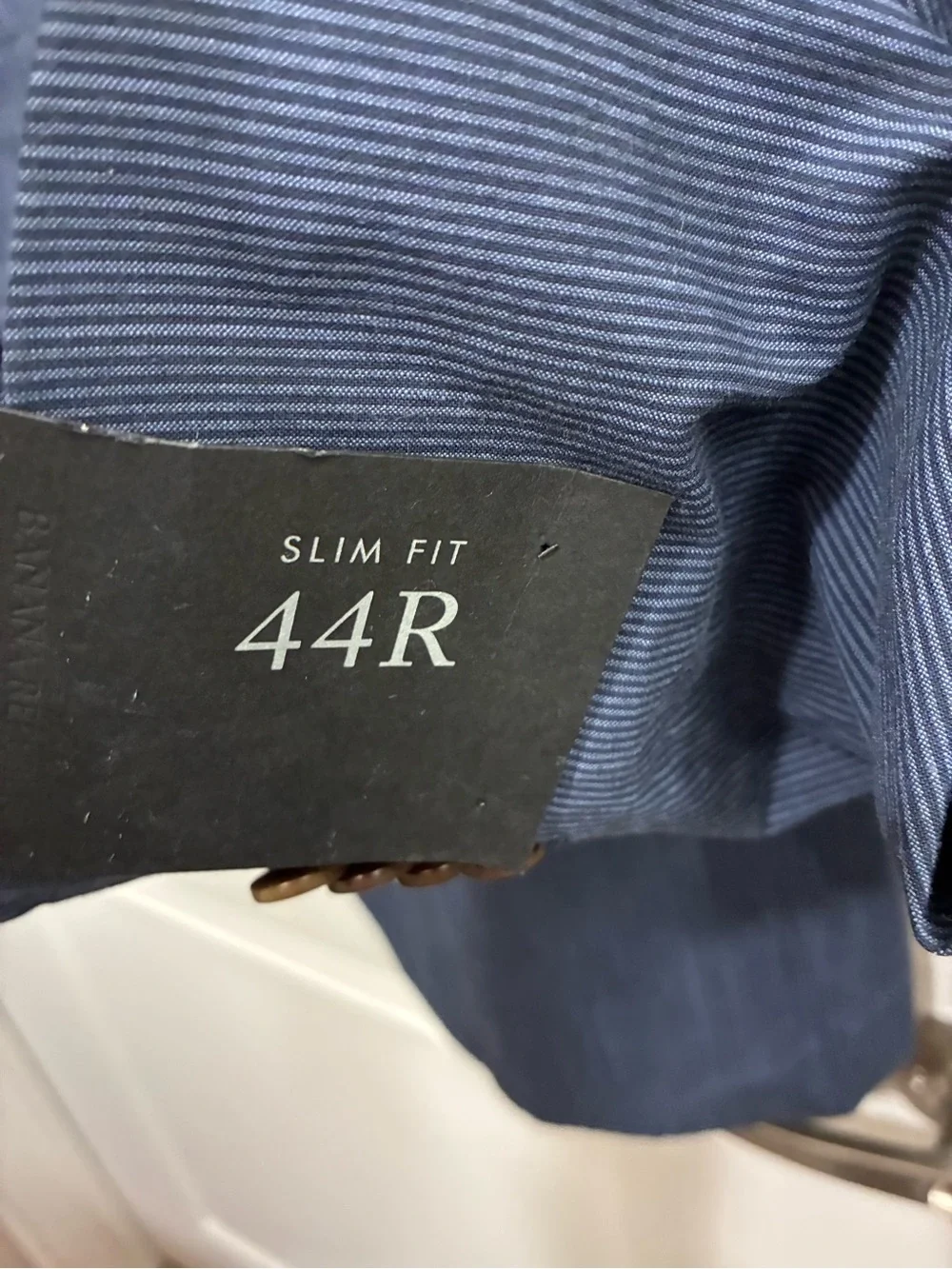 Banana Republic Blue Textured Notch-Lapel Sport Coat